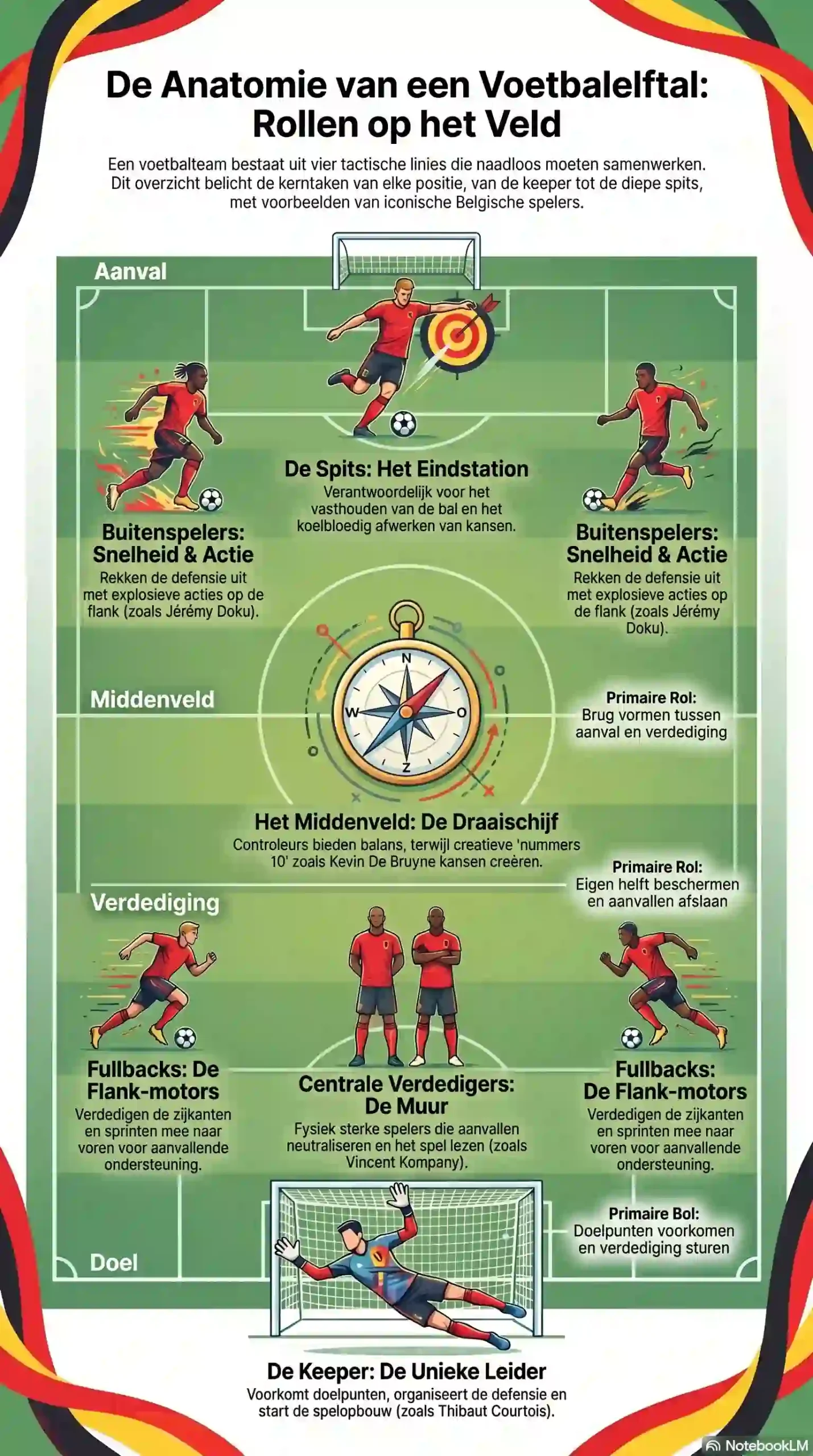 posities zijn er in voetbal